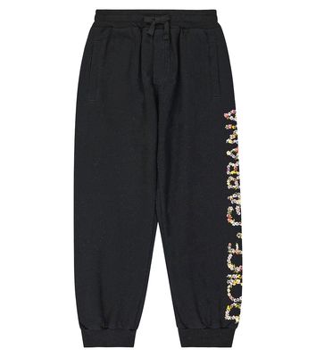 Dolce & Gabbana Kids Logo cotton jersey sweatpants