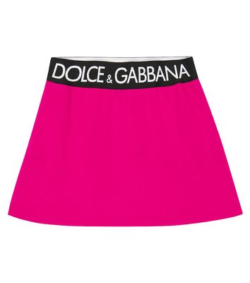 Dolce & Gabbana Kids Logo cotton skirt