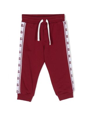 Dolce & Gabbana Kids logo-embellished cotton track pants - Red