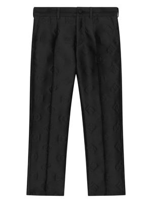 Dolce & Gabbana Kids logo-embossed tailored trousers - Black