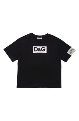Dolce & Gabbana Kids' Logo Graphic T-Shirt in Black