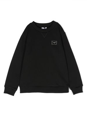 Dolce & Gabbana Kids logo-patch sweatshirt - Black