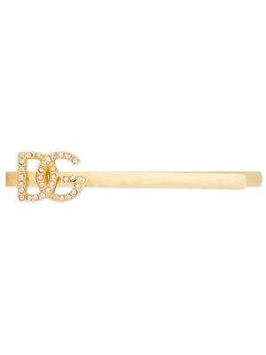 Dolce & Gabbana Kids logo-plaque hair clip - Gold