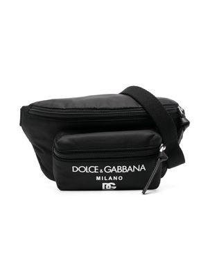 Dolce & Gabbana Kids logo print belt bag - Black
