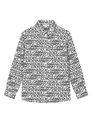 Dolce & Gabbana Kids logo-print cotton shirt - White