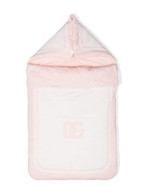 Dolce & Gabbana Kids logo-print cotton sleep bag - Pink