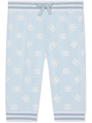 Dolce & Gabbana Kids logo-print cotton track pants - Blue