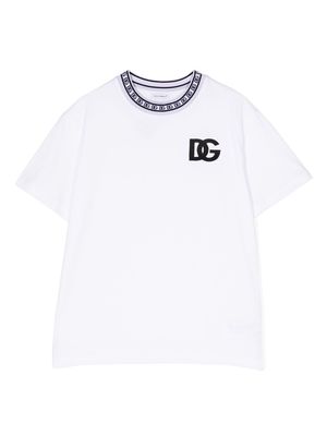 Dolce & Gabbana Kids logo-print crew-neck T-shirt - White