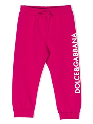 Dolce & Gabbana Kids logo-print drawstring track pants - Purple