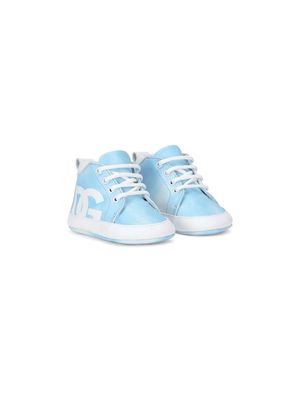Dolce & Gabbana Kids logo-print high-top sneakers - Blue