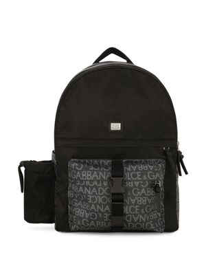 Dolce & Gabbana Kids logo-print multi-pocket backpack - Black