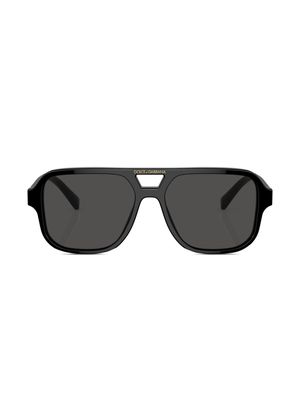 Dolce & Gabbana Kids logo-print square-frame sunglasses - Black