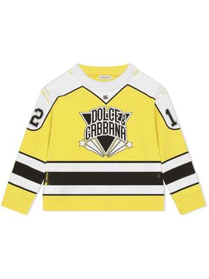 Dolce & Gabbana Kids logo-print sweatshirt - Yellow