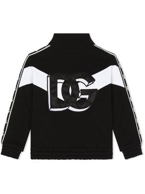 Dolce & Gabbana Kids logo-print track jacket - Black
