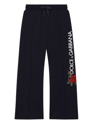 Dolce & Gabbana Kids logo-print track pants - Blue