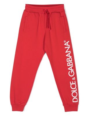 Dolce & Gabbana Kids logo-print track pants - Red