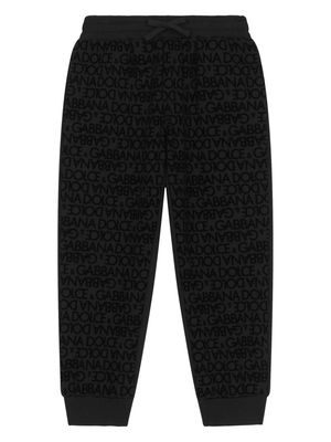 Dolce & Gabbana Kids logo-print track trousers - Black