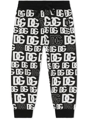 Dolce & Gabbana Kids logo-print tracksuit bottoms - Black