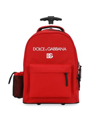 Dolce & Gabbana Kids logo-print trolley backpack - Red