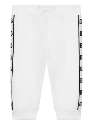 Dolce & Gabbana Kids logo-tape detail cotton track pants - White