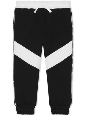 Dolce & Gabbana Kids logo-tape track pants - Black