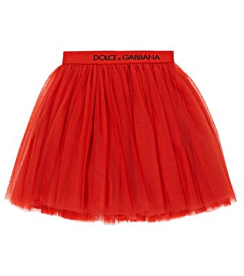 Dolce & Gabbana Kids Logo tulle skirt