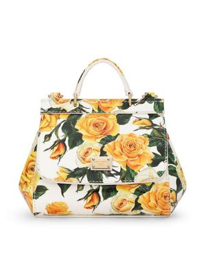 Dolce & Gabbana Kids Mini Sicily floral-print bag - White