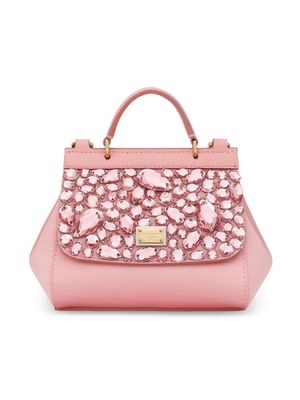 Dolce & Gabbana Kids mini Sicily leather handbag - Pink