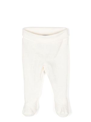 Dolce & Gabbana Kids monogram-pattern elasticated leggings - White