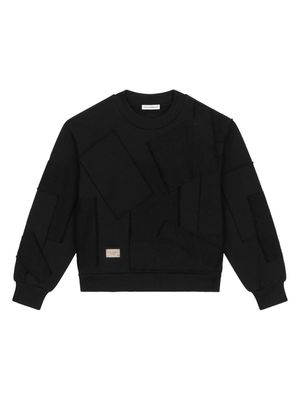Dolce & Gabbana Kids panelled cotton sweatshirt - Black