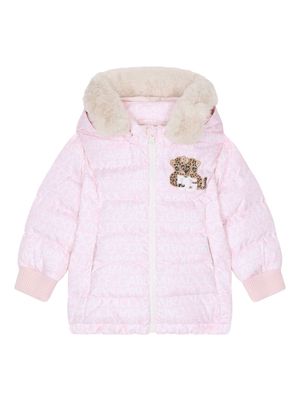 Dolce & Gabbana Kids panelled-design hooded jacket - Pink