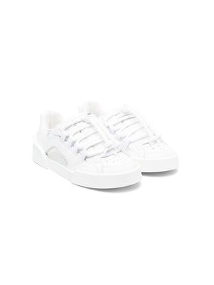 Dolce & Gabbana Kids panelled low-top sneakers - White
