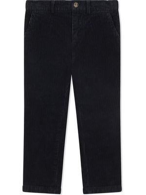 Dolce & Gabbana Kids patch-detail corduroy trousers - Black