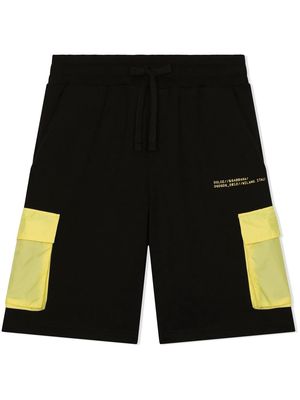 Dolce & Gabbana Kids patch-pocket track shorts - Black