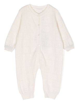 Dolce & Gabbana Kids patterned-jacquard crew-neck pyjamas - White