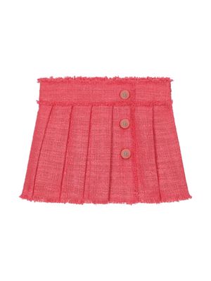 Dolce & Gabbana Kids pleated tweed miniskirt - Pink