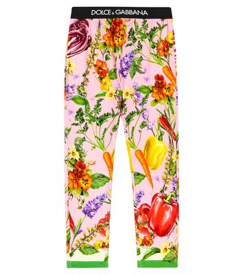 Dolce & Gabbana Kids Printed cotton-blend leggings
