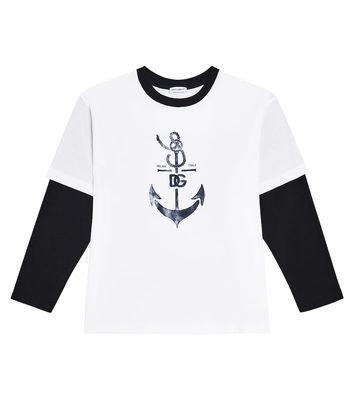 Dolce & Gabbana Kids Printed cotton jersey T-shirt