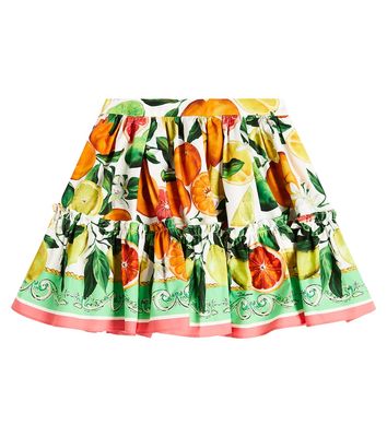 Dolce & Gabbana Kids Printed cotton skirt