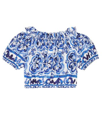 Dolce & Gabbana Kids Printed cotton top