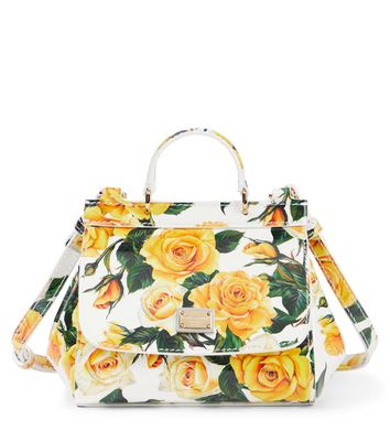 Dolce & Gabbana Kids Sicily floral patent leather crossbody bag