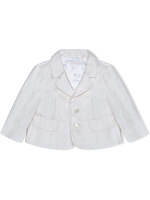 Dolce & Gabbana Kids single-breasted silk blazer - White