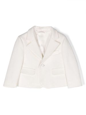 Dolce & Gabbana Kids single-breasted textured blazer - White