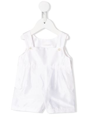 Dolce & Gabbana Kids sleeveless shantung dungarees - White