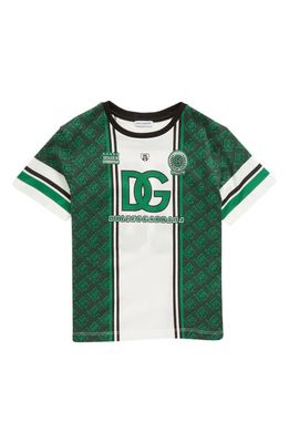 Dolce & Gabbana Kids' Sport Logo Graphic T-Shirt in Green Multi
