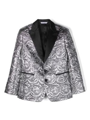 Dolce & Gabbana Kids tailored lamé blazer - Grey