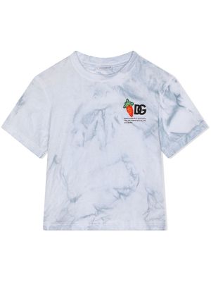 Dolce & Gabbana Kids tie-dye print T-shirt - White