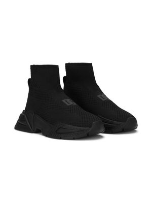 Dolce & Gabbana Kids Wave slip-on sneakers - Black