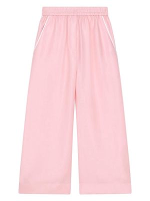 Dolce & Gabbana Kids wide-leg silk trousers - Pink
