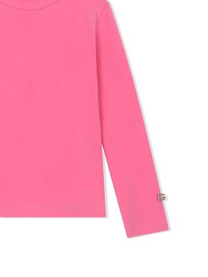 Dolce & Gabbana Kids zip-up mock neck sweater - Pink